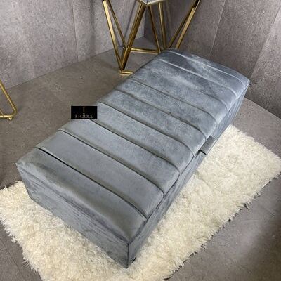 Dark grey storage bench - Dark grey Standard legs 2 cushions with insert