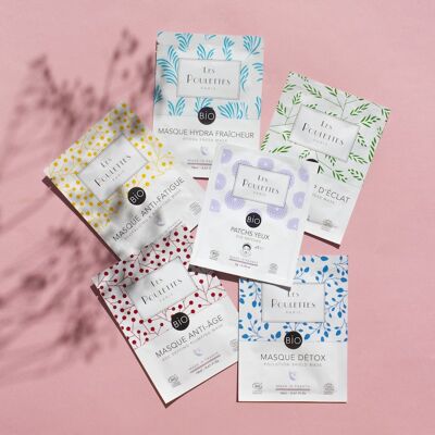 Cotton face mask implantation pack - certified organic cosmos organic - ecocert