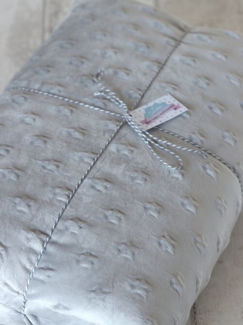 Tapis bébé enfant molletonné gris