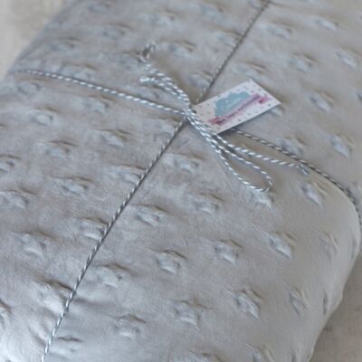 Tapis bébé enfant molletonné gris