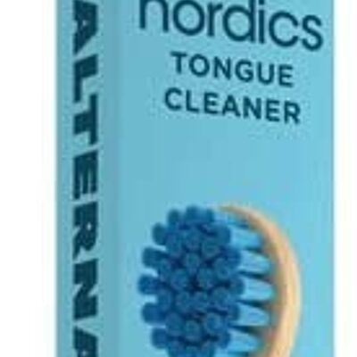 Nordics Organic Care Eco Bamboo Tongue Brush - Blue Bristles