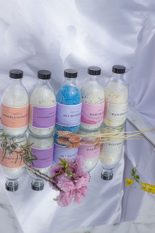 Starter Pack - 20x Organic handmade scented bath salts - 250g - mixed fragrances