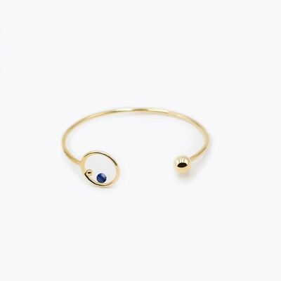 Bracelet Saturne - Plaqué or 18 carats - Lapis Lazuli