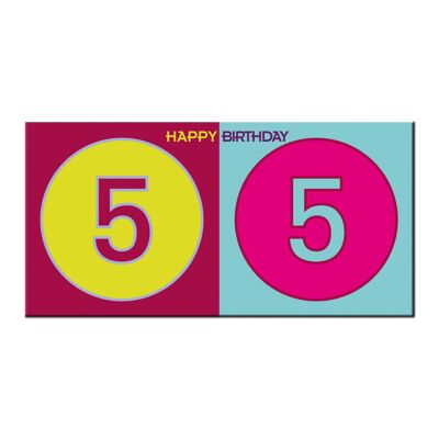 Pour le 55ème anniversaire - HAPPY BIRTHDAY - carte d'anniversaire pliée