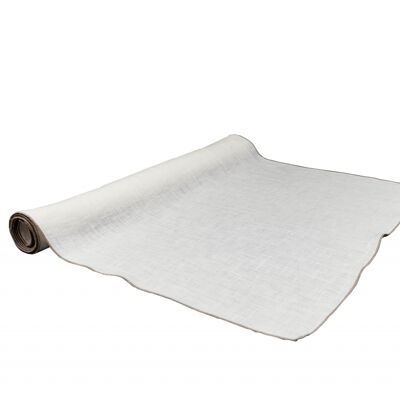 Linen table runner VILNIA, color: white