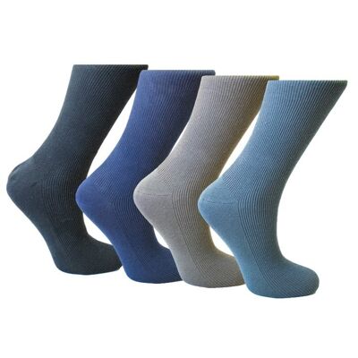 Calzini antibatterici | calzini da uomo | cotone | senza elastico in vita | 4 paia in 4 colori