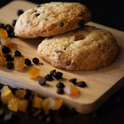 Cookies pépites chocolat noir - dés d'oranges confites BIO