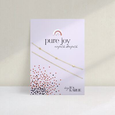 PURE JOY einfach dreifach Collier, gold