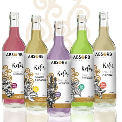 ABSORB WATER KEFIR FLAVOURS 750ml x6 - 750ml x6 Blackcurant