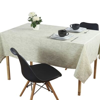 Anticovid-19 tablecloth (150x150 cm) | Resin-coated Stain-Resistant | Antivirus + Antibacterial + Antifungal | 100% Cotton - 577g
