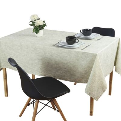 Anticovid-19 tablecloth (150x150 cm) | Resin-coated Stain-Resistant | Antivirus + Antibacterial + Antifungal | 100% Cotton - 577g