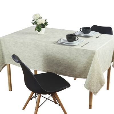 Anticovid-19 tablecloth (150x300 cm) | Resin-coated Stain-Resistant | Antivirus + Antibacterial + Antifungal | 100% Cotton - 1173g