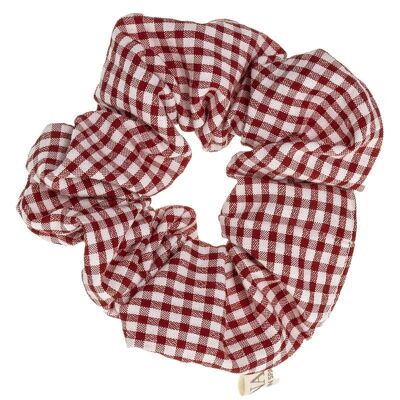 Handgefertigt in Spanien Scrunchie mit Vichy-Print