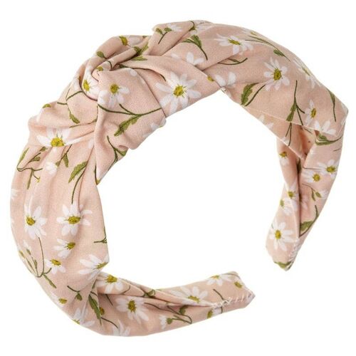 Daisy print knotted hairband