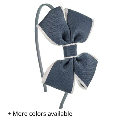 Hairband with butterfly bow and white ribbon