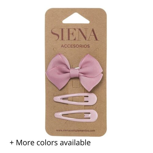 Set 1 Medium bow + 2 assorted hair clips