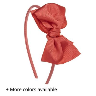 Soft headband with bright maxi bow handmade in Spain