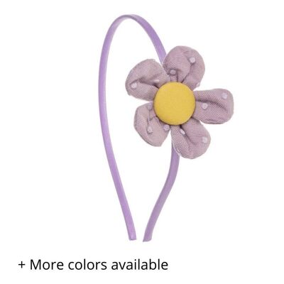 Blumenstirnband aus Plumetti-Baumwolle