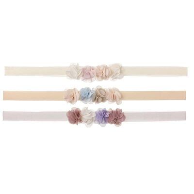 Baby muslin headband with mixed flowers