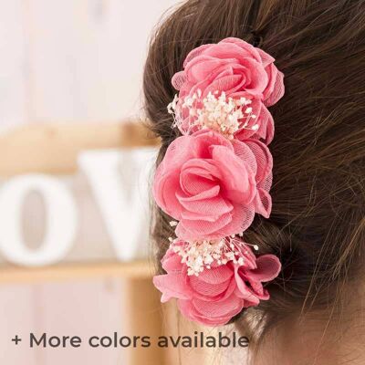 Chiffon flowers hair ornament