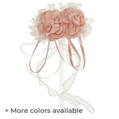 Kombinierte Blumen-Haarschmuck-Haarspange mit Bändern