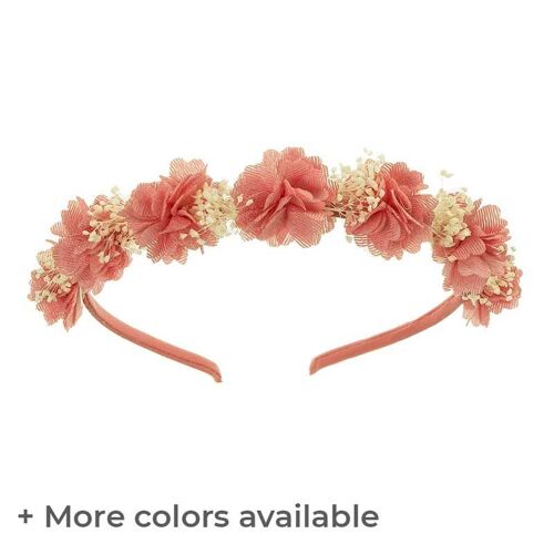 Handcrafted hairband with fine floral tiara