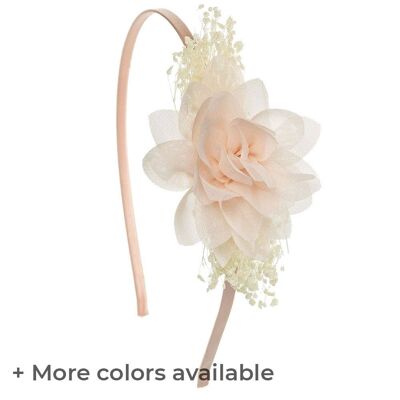 Handgefertigtes Haarband mit seitlichem Blumenornament
