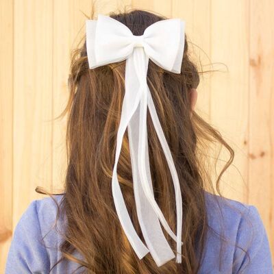 Hair Comb with Double Vague Organdi Bow