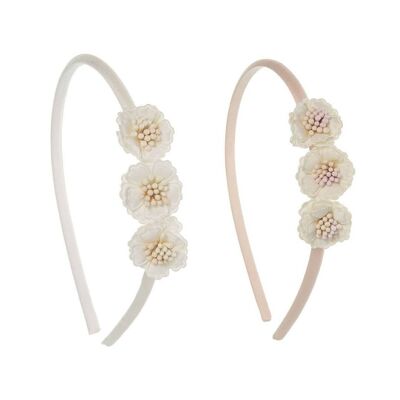 Baby Hairband 3 White flowers