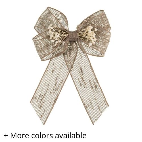 Barrette Bow Double Vague Raffia Ribbon