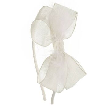 Bandeau Papillon Noeud Avec Plume 4