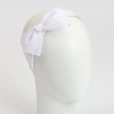 Hairband Big Bow Pleated  With Organdi