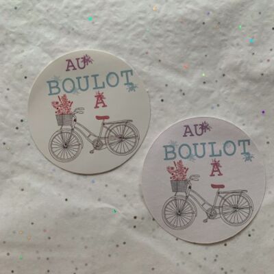 Stickers "to work by bike"