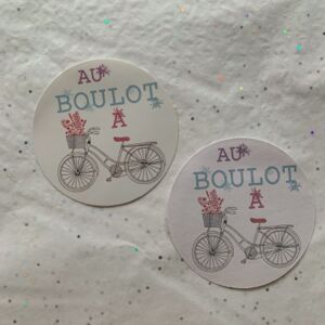 Stickers " au boulot a vélo "