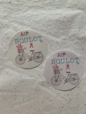 Stickers " au boulot a vélo "