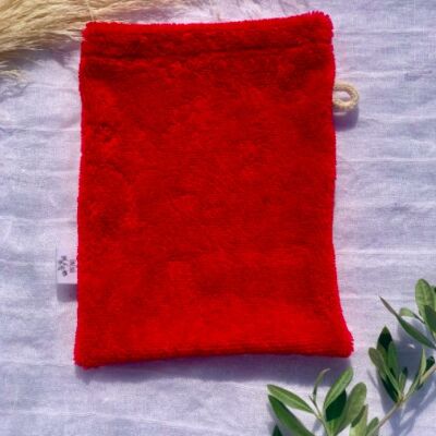 Double-sided washcloth Red