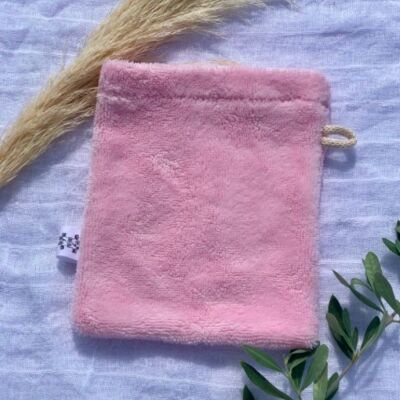 Double-sided washcloth Pastel pink