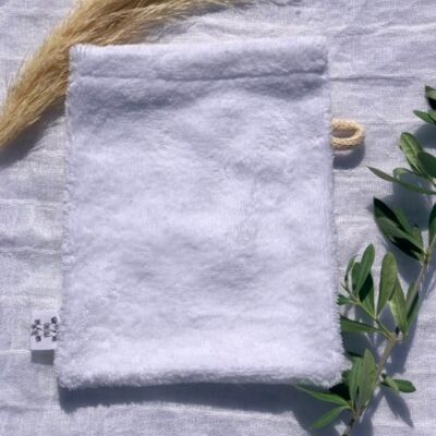 Double-sided washcloth White