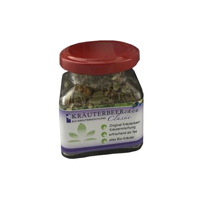 Organic herb mix KRÄUTERBEERchen Herb mix 25g in a glass