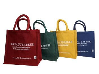 Sac de transport en jute avec logo KRÄUTERBEER ROUGE 3