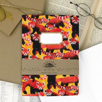 Journal ligné imprimé Pack of Red Pandas 3