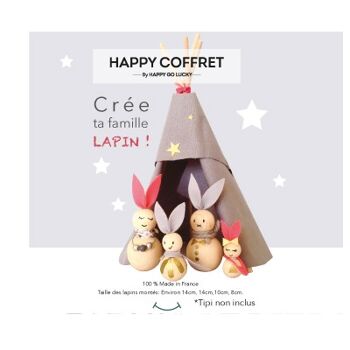 Kit créatif Happy coffret "Crée ta famille lapin" 2