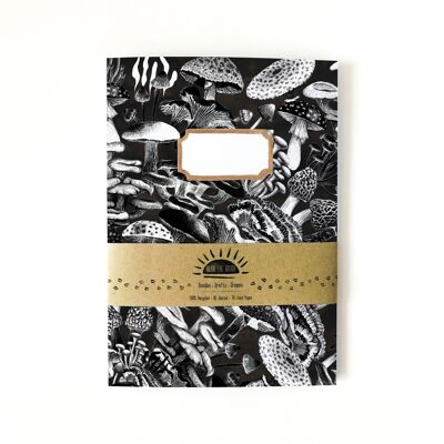 Journal ligné à imprimé champignon
