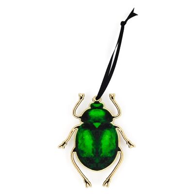 Decoración colgante de madera Coleoptera Green Sorrel Beetle