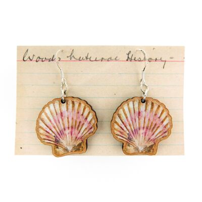 Boucles d'oreilles coquille Saint-Jacques Conchae