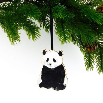 Embarras des Pandas Panda Géant Décoration à Suspendre en Bois 2