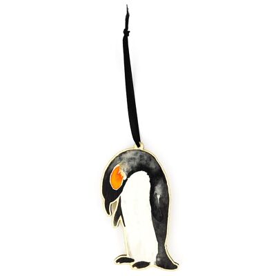 Décoration à suspendre en bois pingouin empereur Waddle