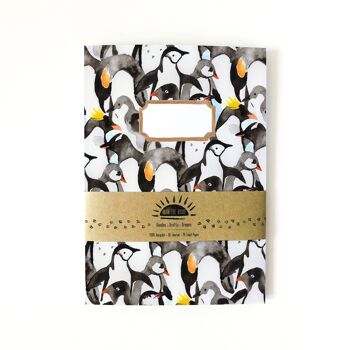 Journal ligné imprimé Waddle of Penguins 1