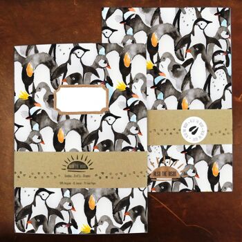 Journal ligné imprimé Waddle of Penguins 5