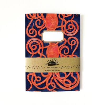 Octopoda Octopus Print Lined Journal